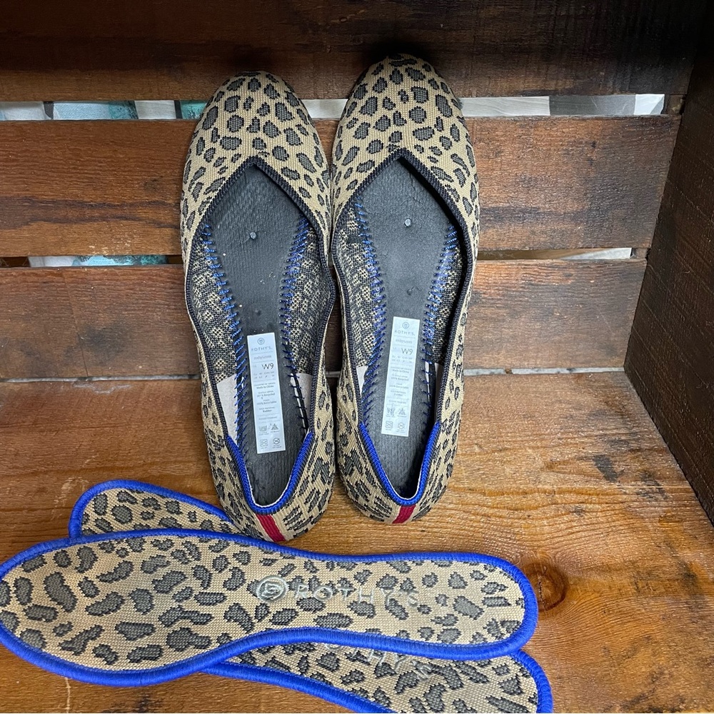 Rothy's Leopard Print Round Toe Size W9 - image 7